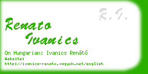 renato ivanics business card